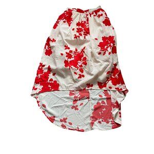 Rules Of Etiquette Floral Red & White High-Low Skirt By  Size S Nordstrom Exclus